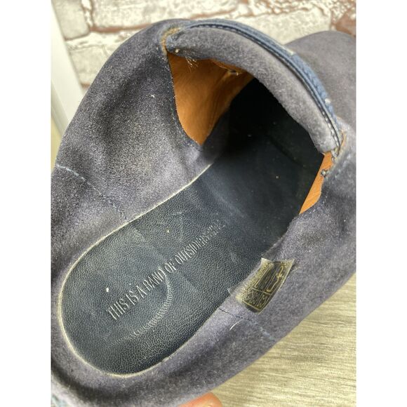 Band of Outsiders Blue Suede Leather Gum Soles Mule Shoes Women Sz 40EU/9.5M US - Picture 8 of 16